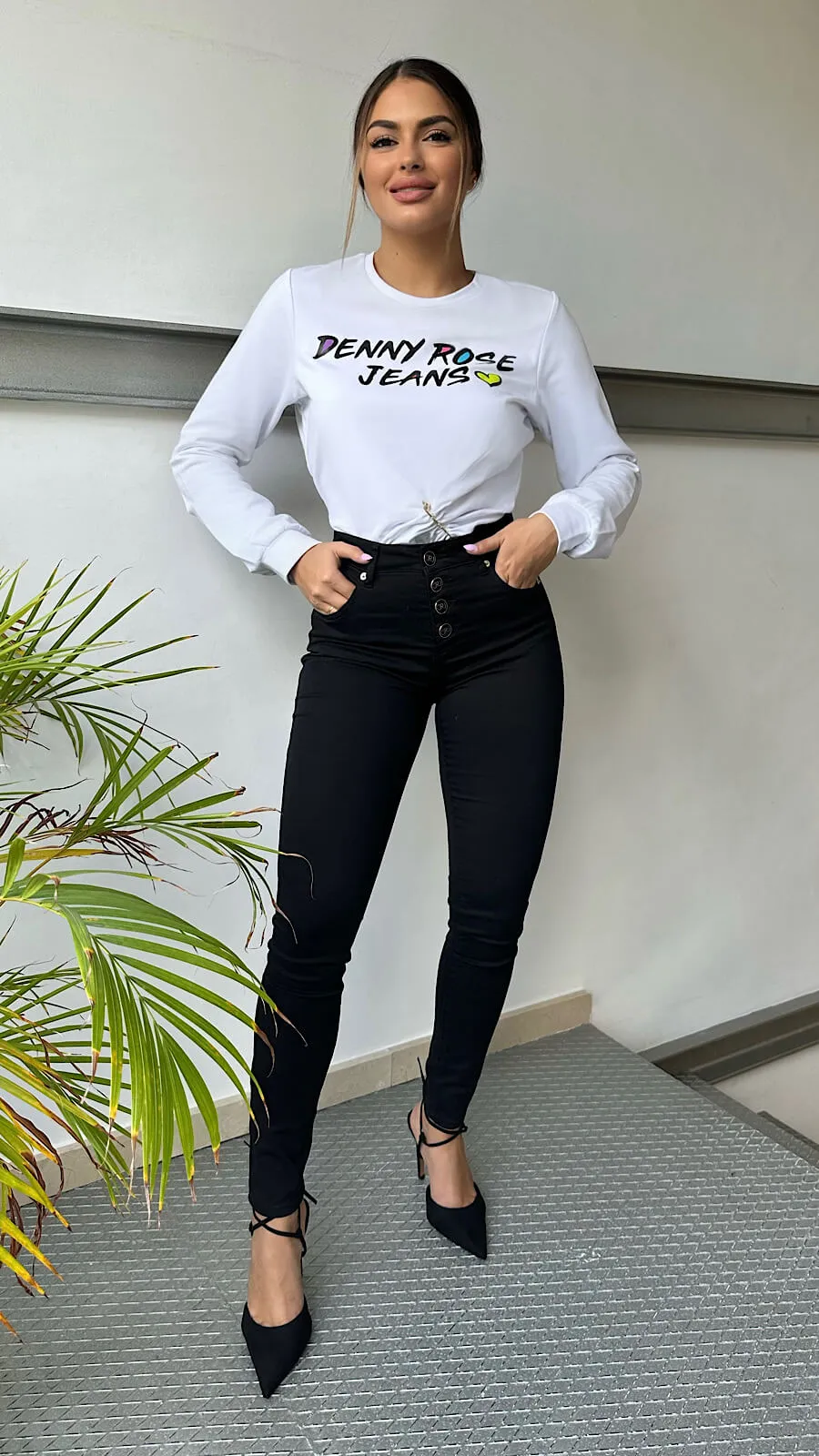 Top Blanco Detalle Joya
