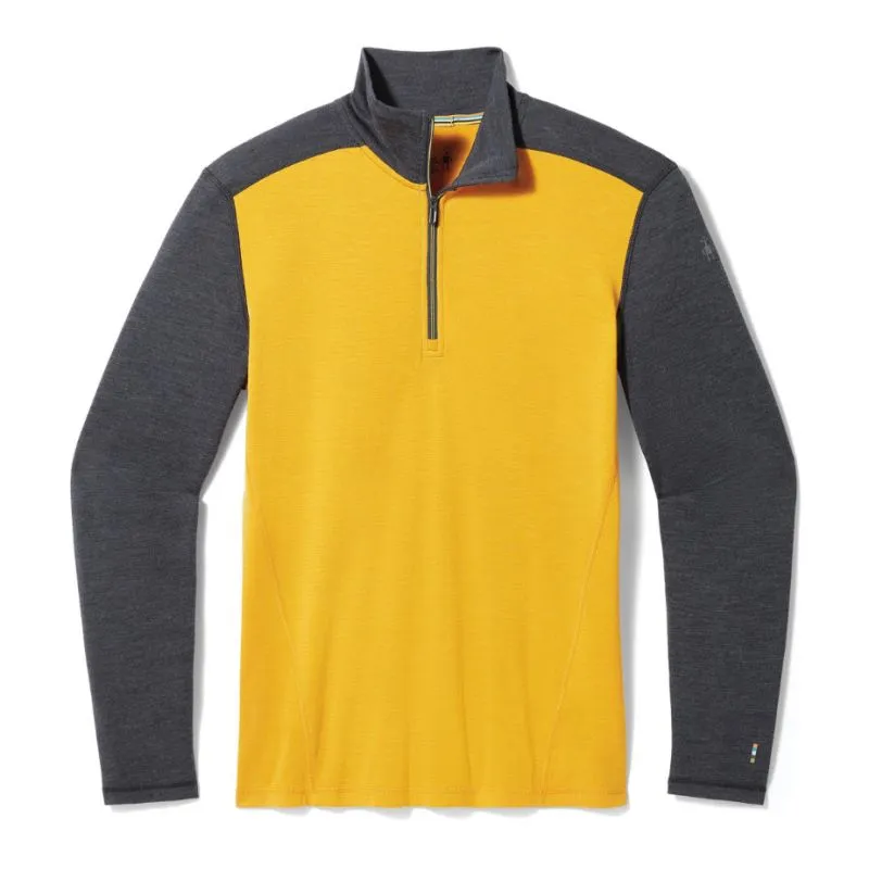 Top básico de hombre Smartwool Classic Thermal Merino (Charcoal/Honey gold)