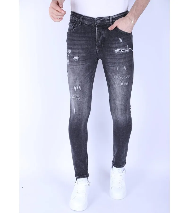 VAQUEROS PARA HOMBRE CON ROTOS SLIM FIT 1099  GRIS