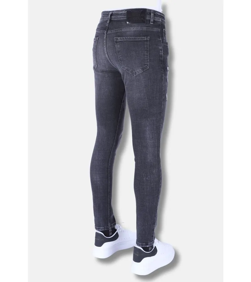 VAQUEROS PARA HOMBRE CON ROTOS SLIM FIT 1099  GRIS