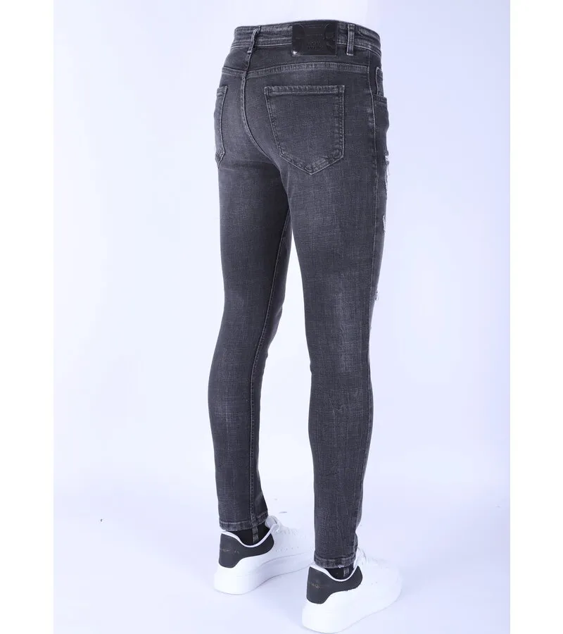 VAQUEROS PARA HOMBRE CON ROTOS SLIM FIT 1099  GRIS
