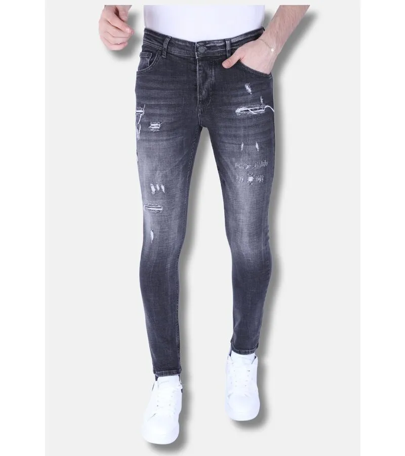 VAQUEROS PARA HOMBRE CON ROTOS SLIM FIT 1099  GRIS