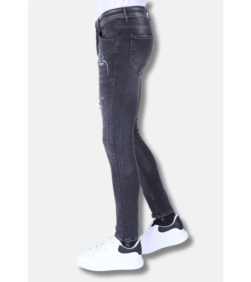VAQUEROS PARA HOMBRE CON ROTOS SLIM FIT 1099  GRIS