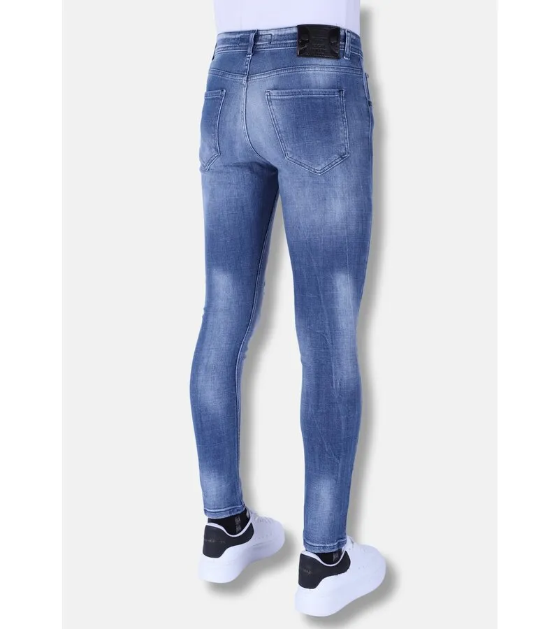 VAQUEROS PARA HOMBRE SLIM FIT CON ROTOS  1095  AZUL
