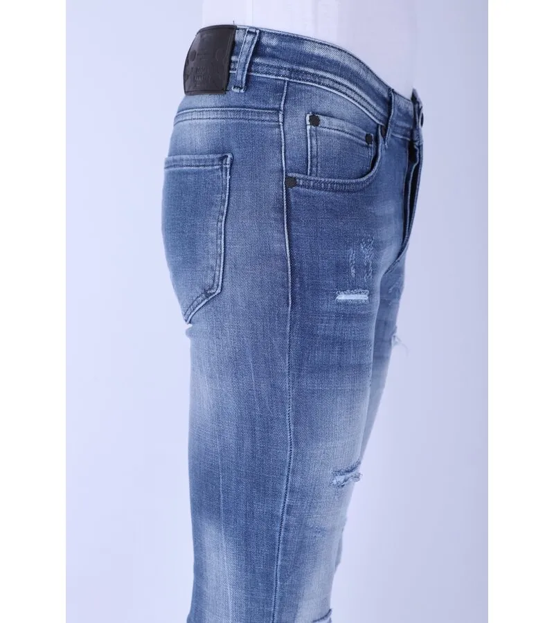 VAQUEROS PARA HOMBRE SLIM FIT CON ROTOS  1095  AZUL