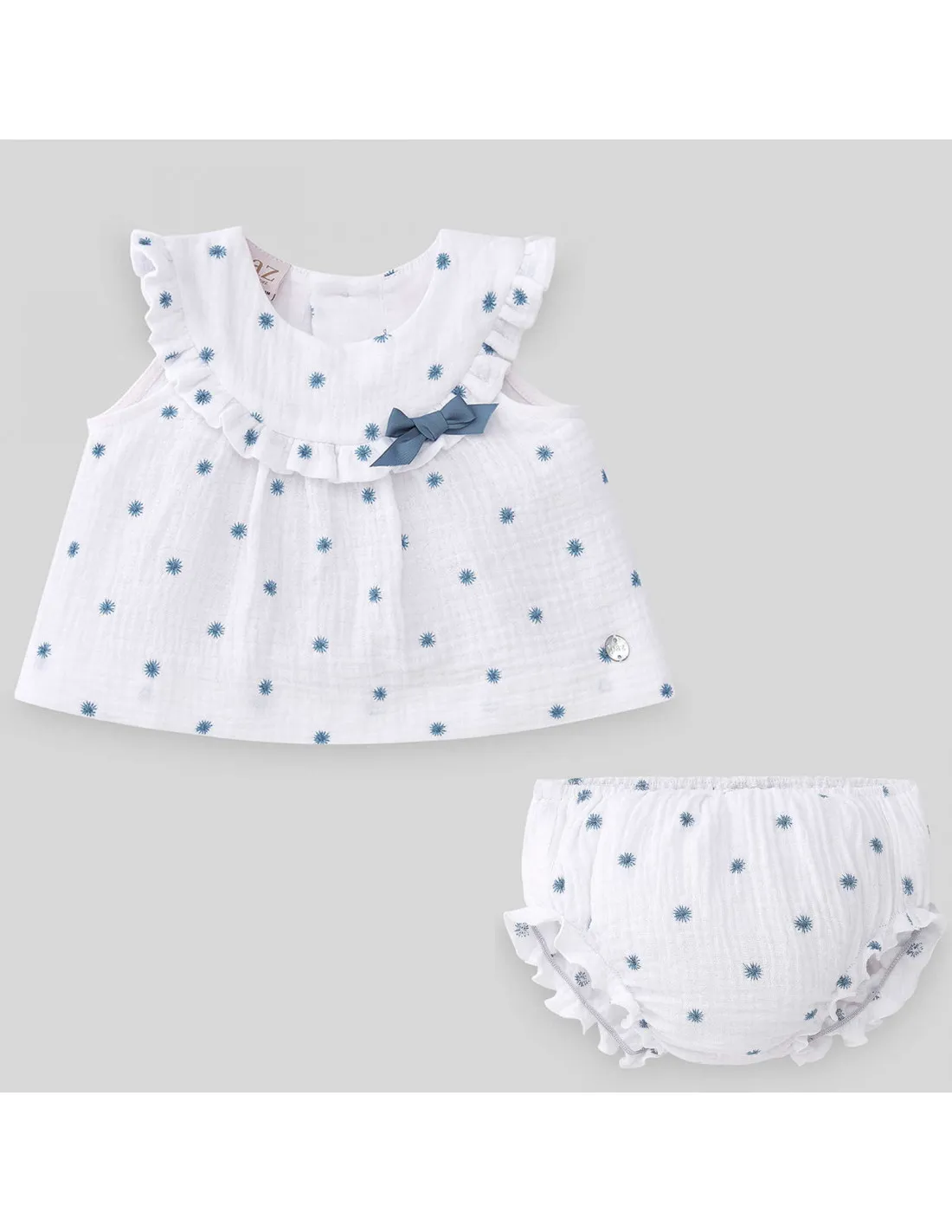 Vestido con cubrepañal para bebé niña Ceo de Paz Rodríguez