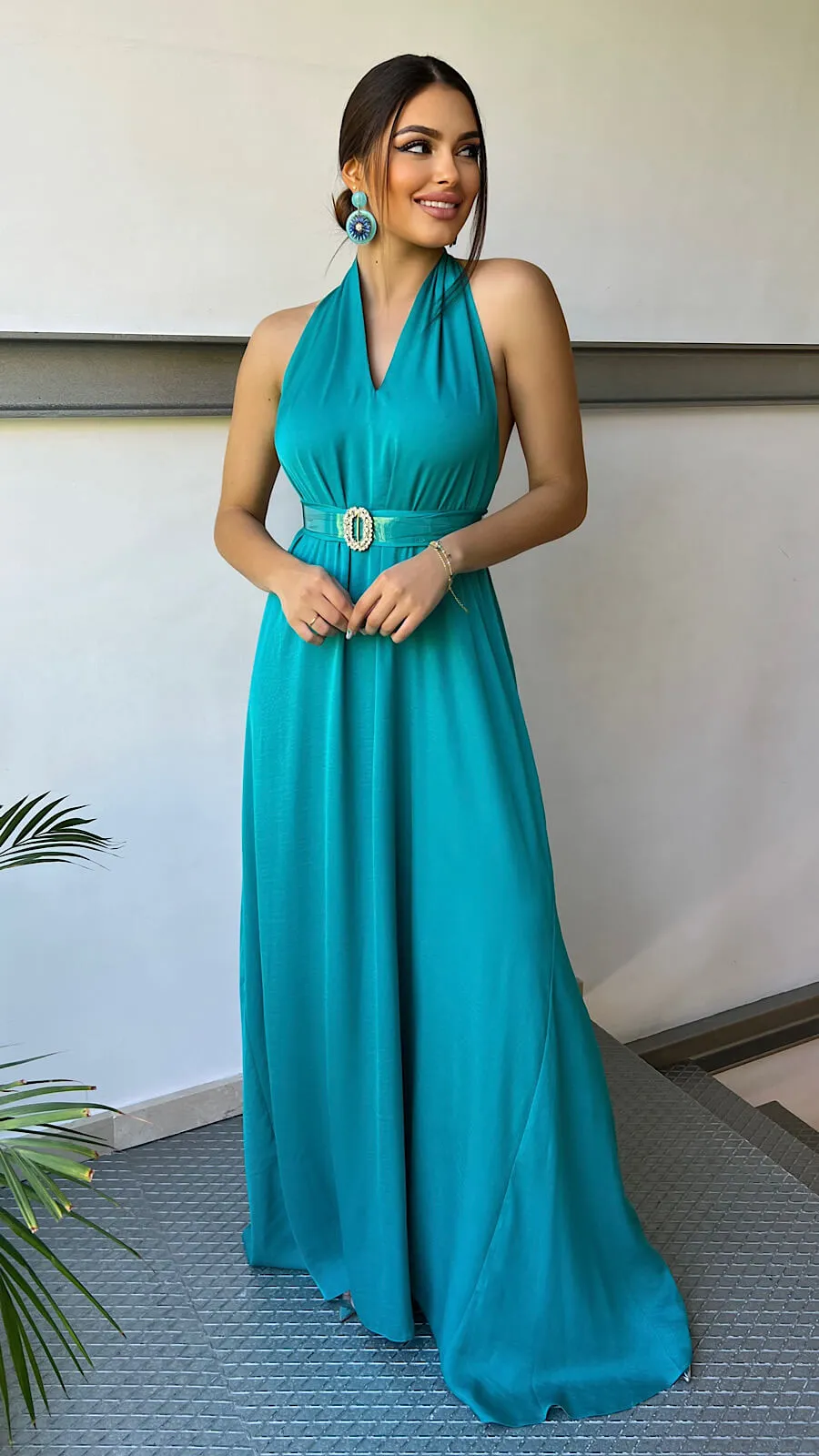 Vestido Esmeralda Halter