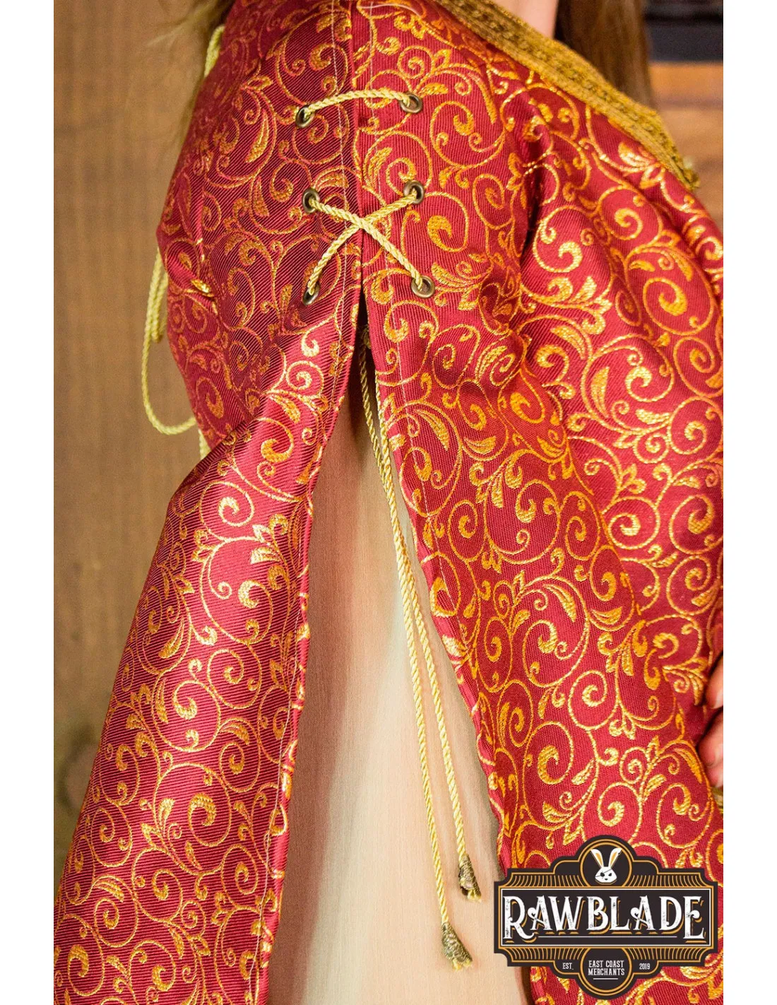 VESTIDO MEDIEVAL NOBLE AQUITANIA  ROJO