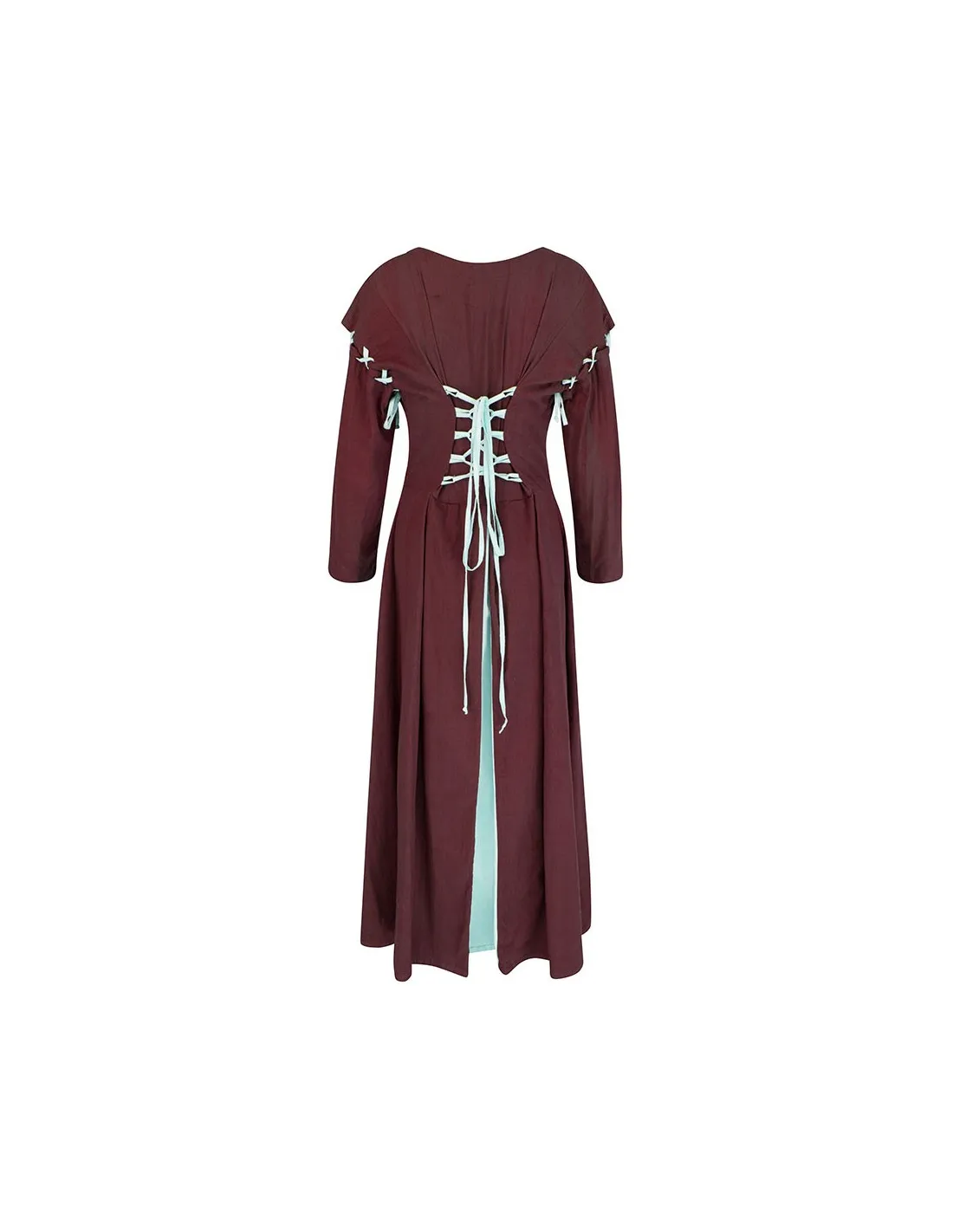 VESTIDO MEDIEVAL ROJOBLANCO MODELO LARINA