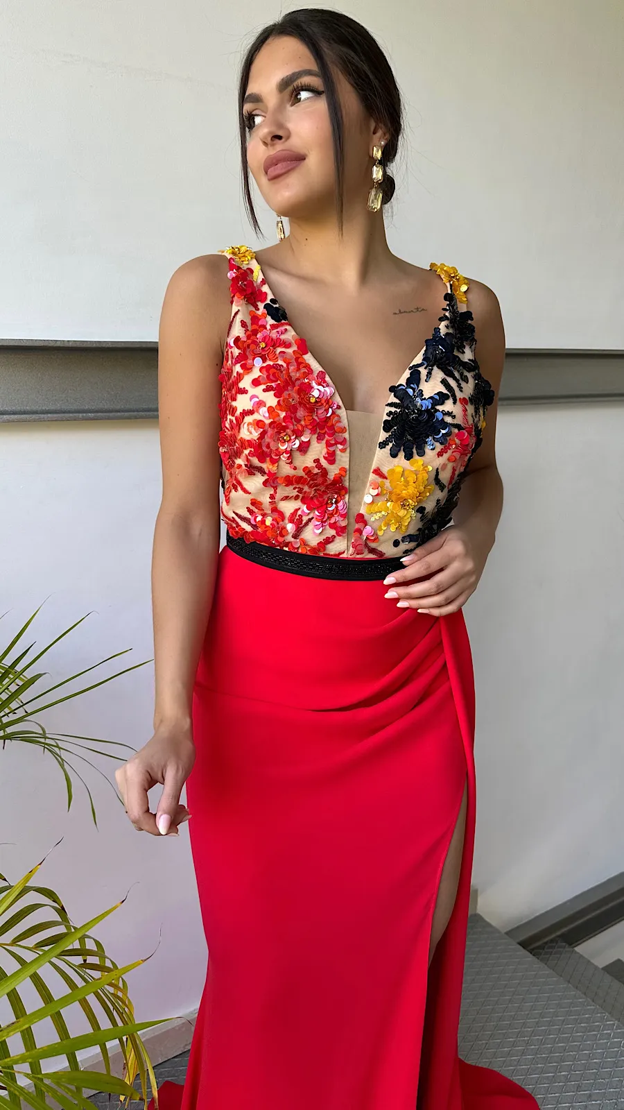 Vestido Rojo Luxury Corte Sirena
