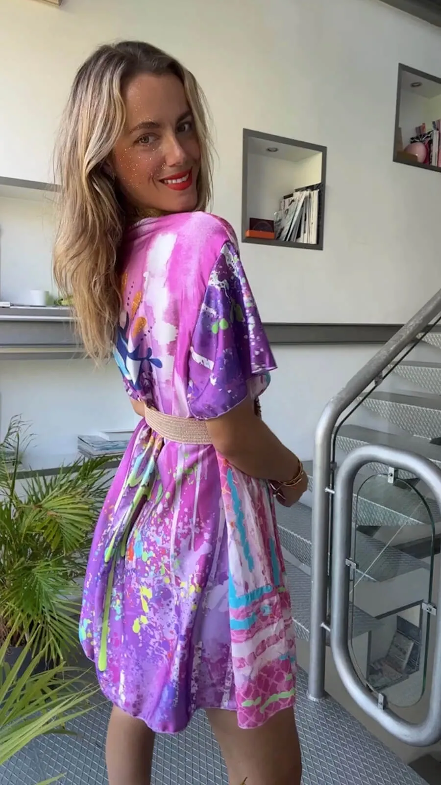 Vestido Satén Ojo Pink
