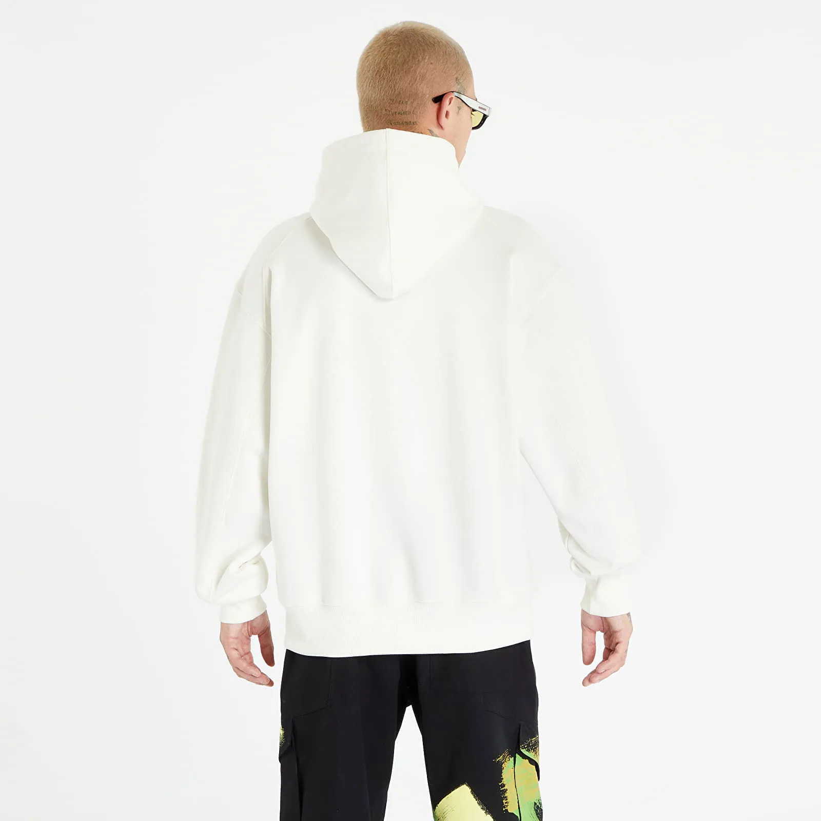 Y3 GRAPHIC LOGO HOODIE UNISEX OFF WHITE