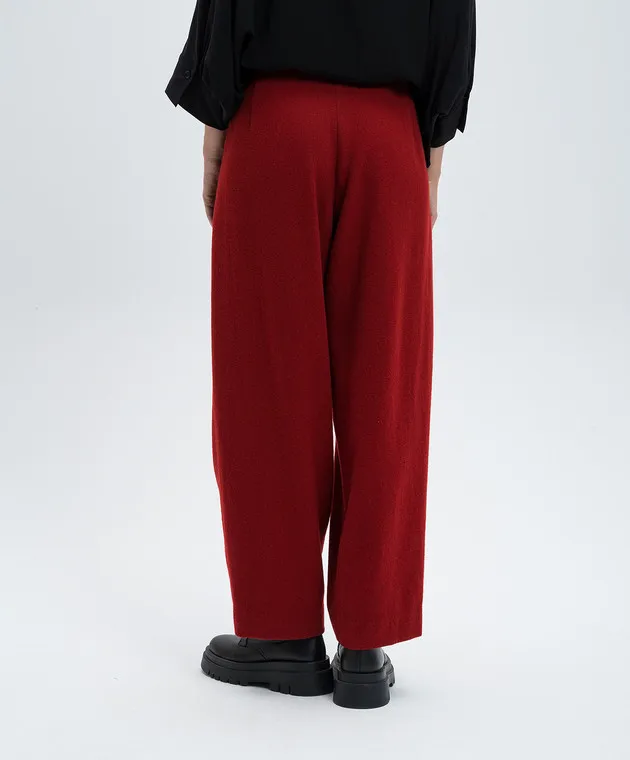 Y`S Yamamoto Red pants made of wool