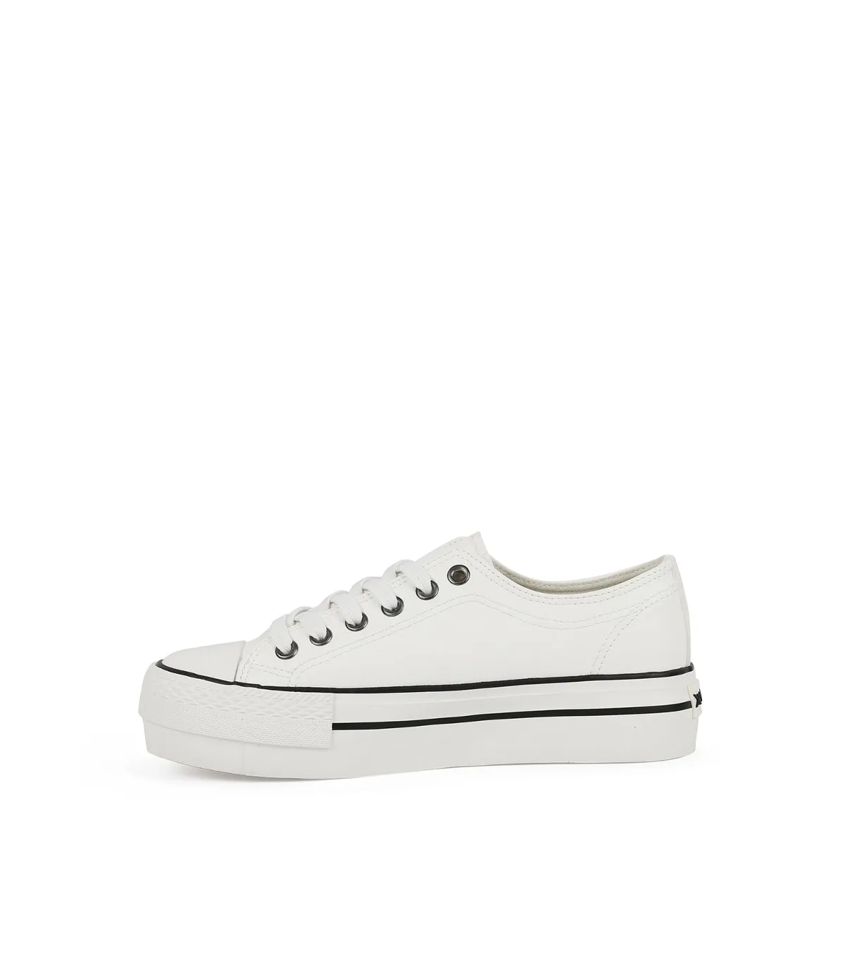 Zapatilla polipiel blanca con plataforma Chika10