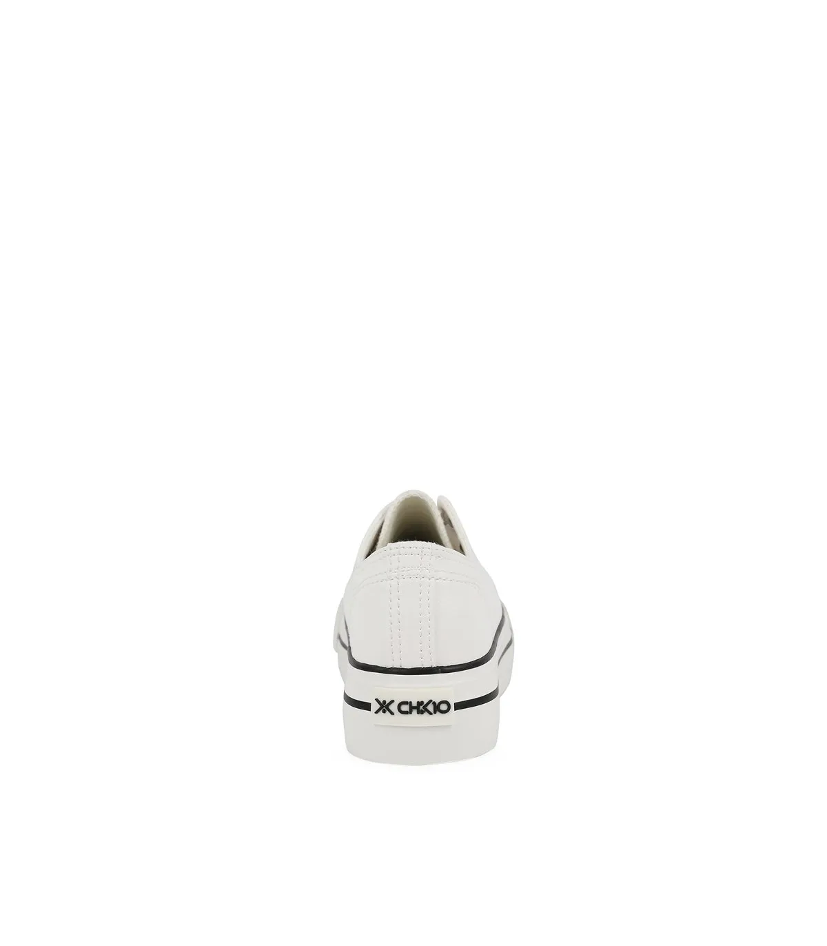 Zapatilla polipiel blanca con plataforma Chika10