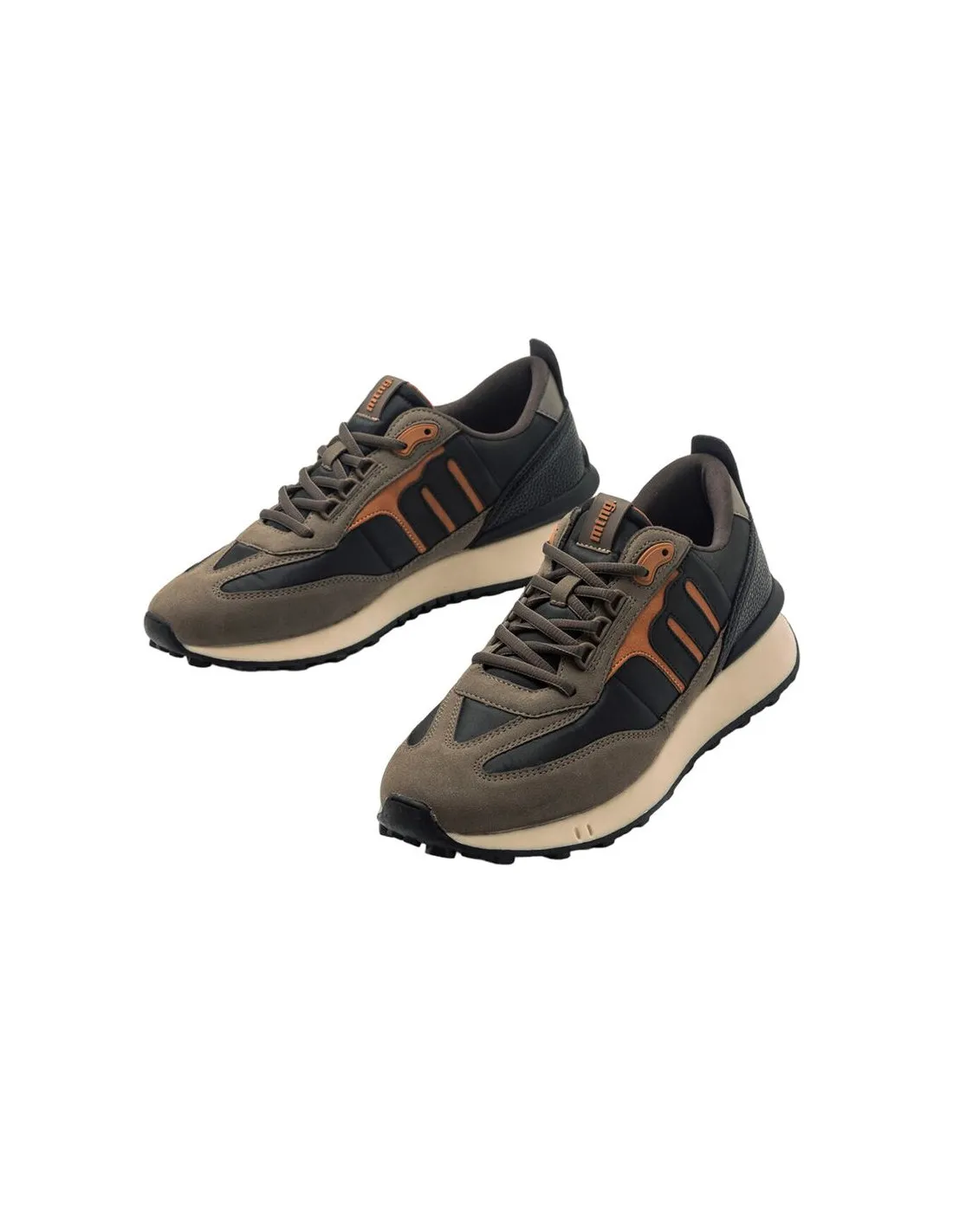 Zapatillas Mustang I Attitude Cato Taupe / Oxford Nylon B Negro Hombre