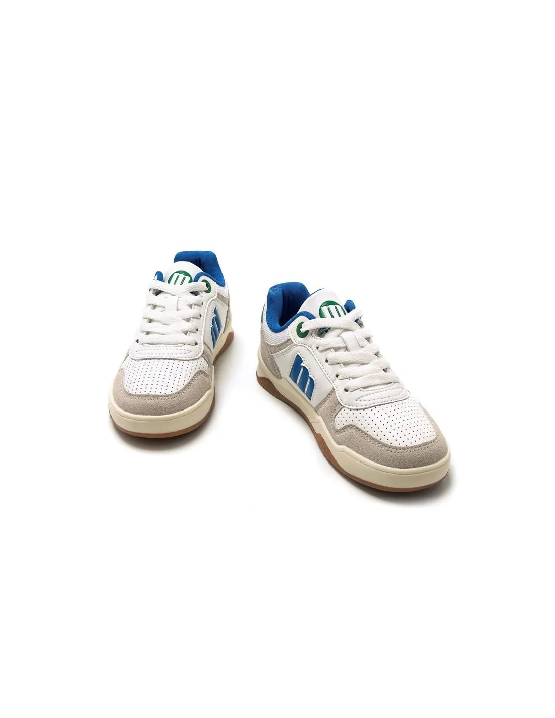 Zapatillas Mustang Pope Split Off White Action Pu Blanco Soto Verde Infantil