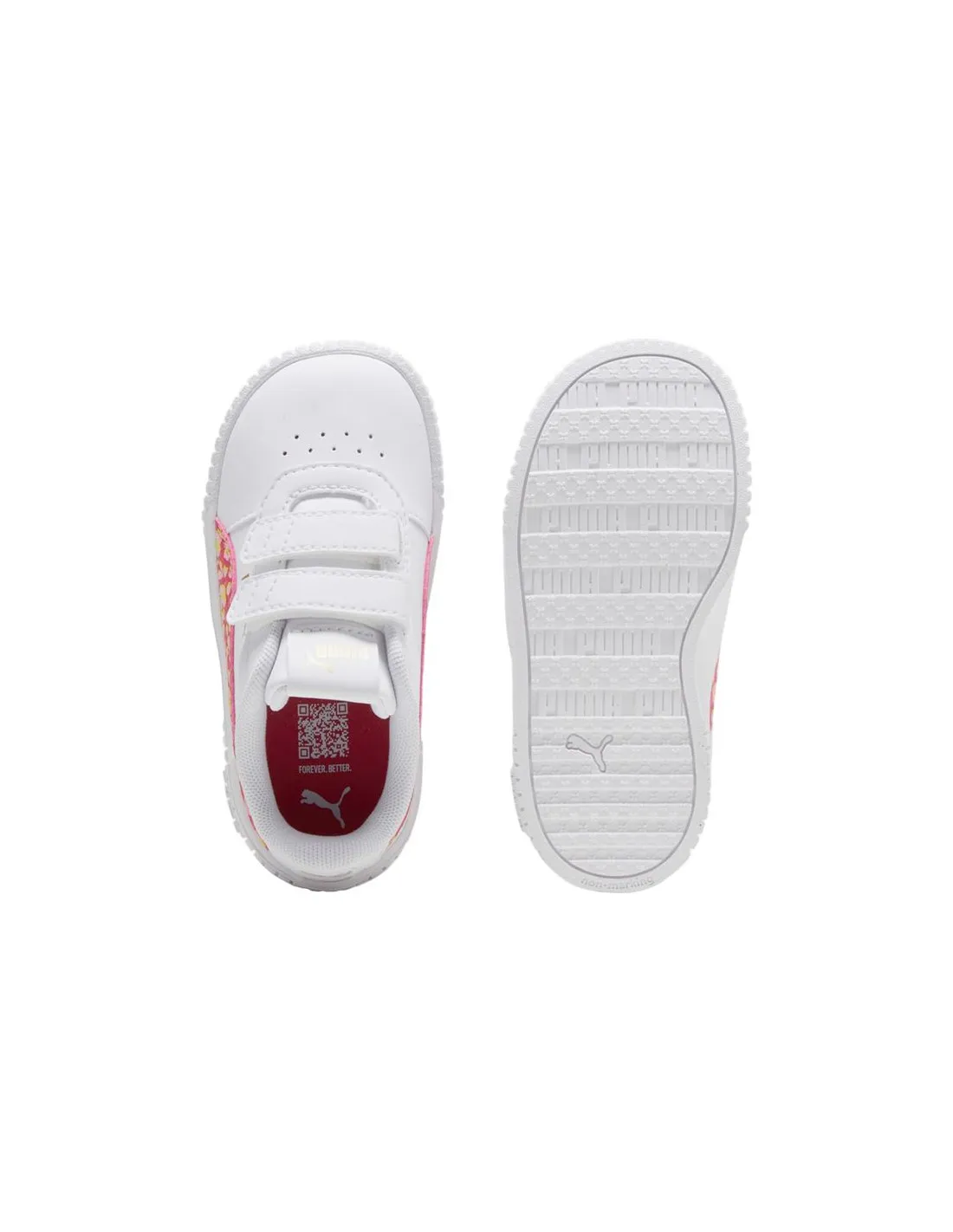 Zapatillas Puma Carina 2.0 Animal Up Blanco Infantil