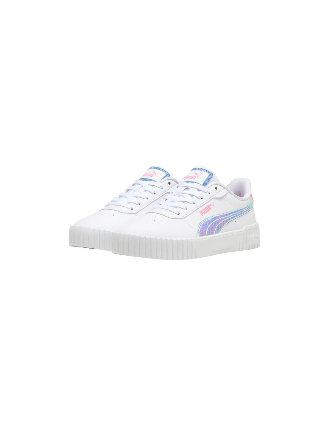 Zapatillas Puma Carina 2.0 Infantil Blanco Azul