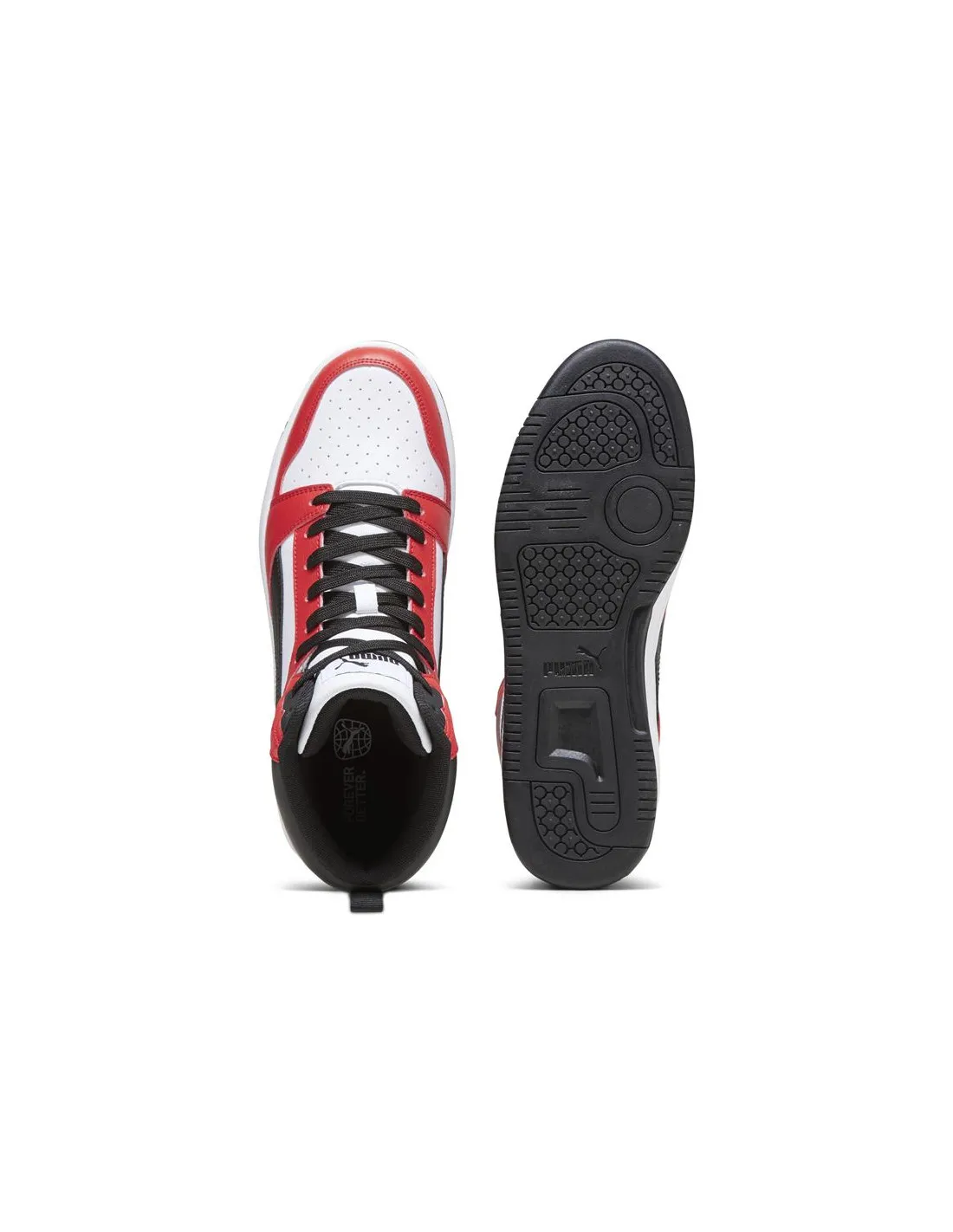 Zapatillas Puma Rebound V6 Hombre Rojo/Blanco