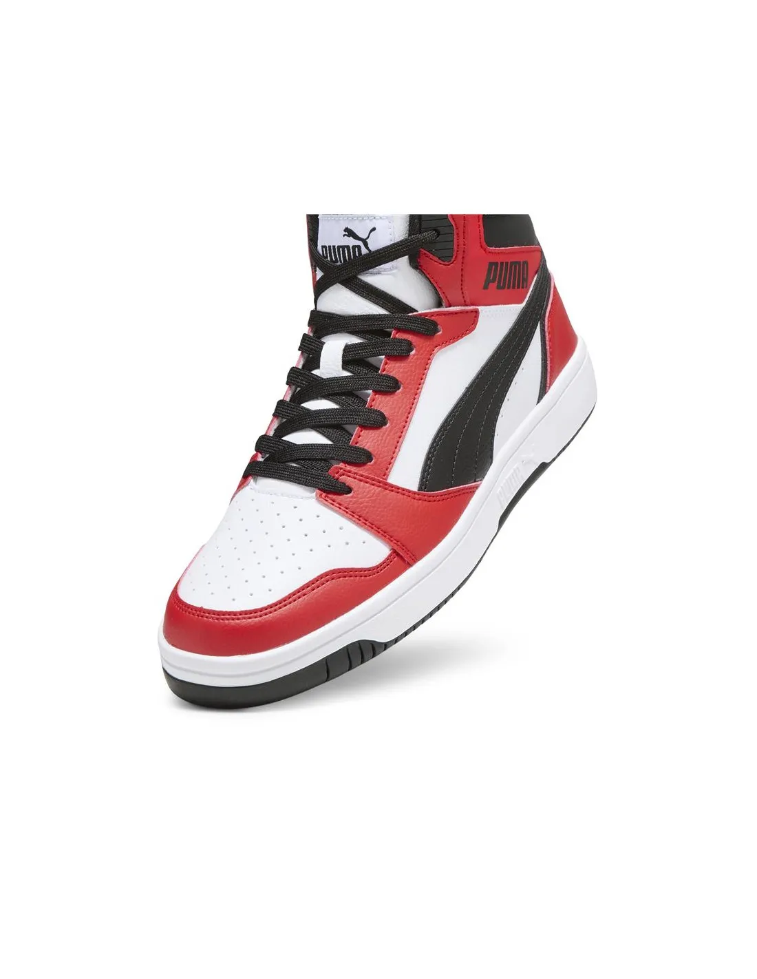 Zapatillas Puma Rebound V6 Hombre Rojo/Blanco