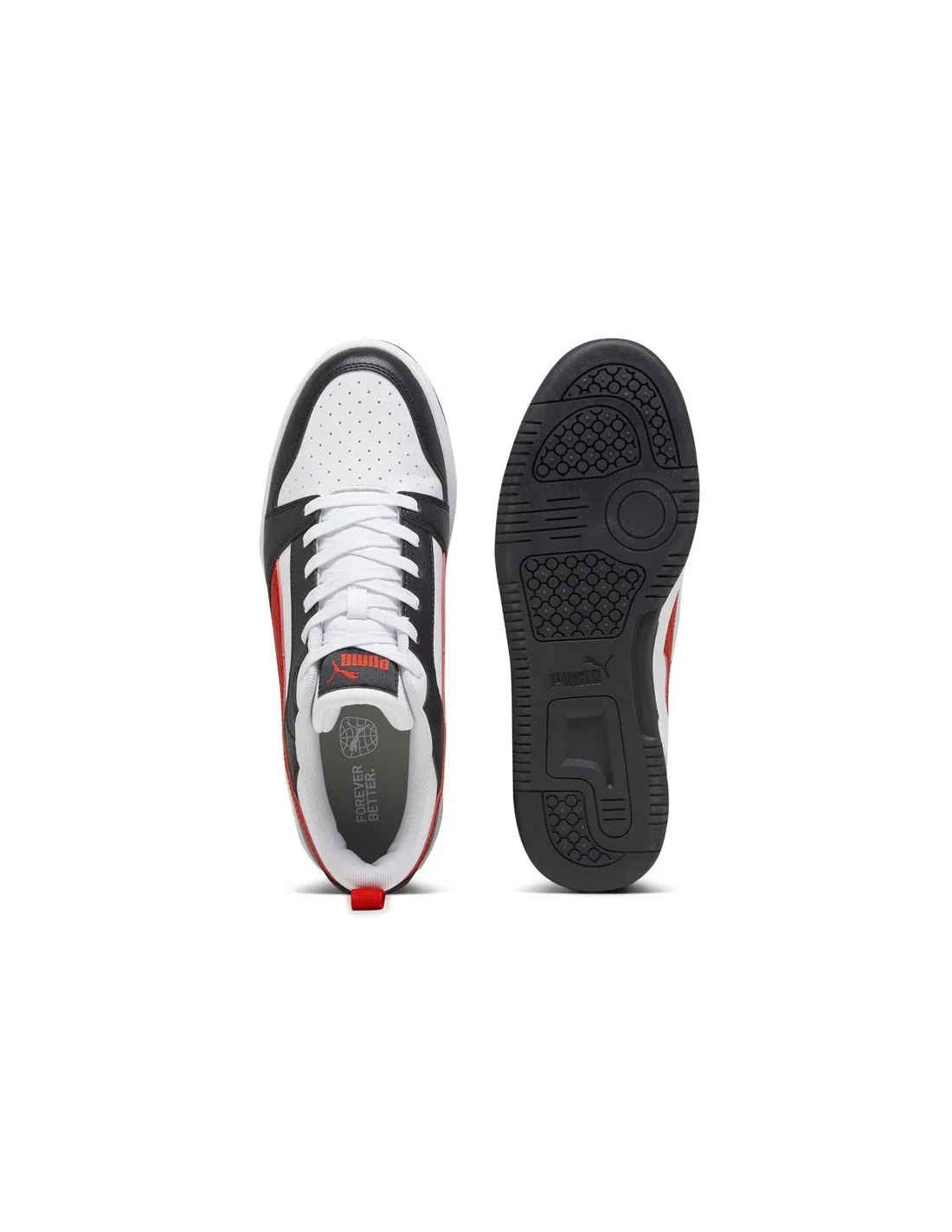 Zapatillas Puma Rebound V6 Low Hombre Negro/Blanco