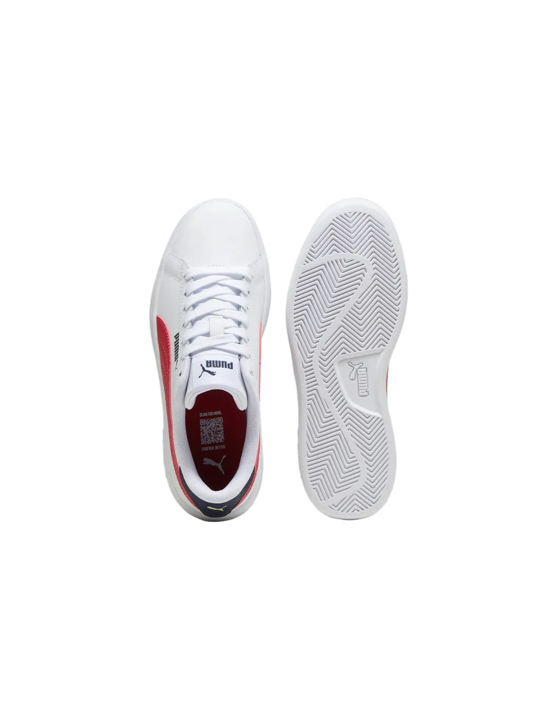 Zapatillas Puma Smash 3.0 Club Blanco Infantil