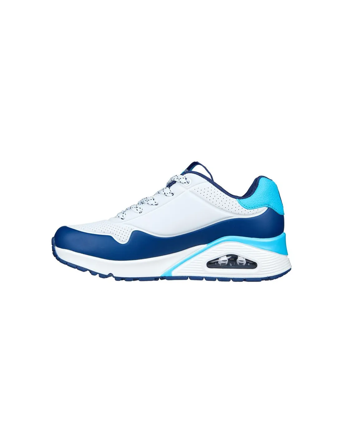 ZAPATILLAS SKECHERS UNO  POP COLOR FUN! BLANCO AZUL MUJER