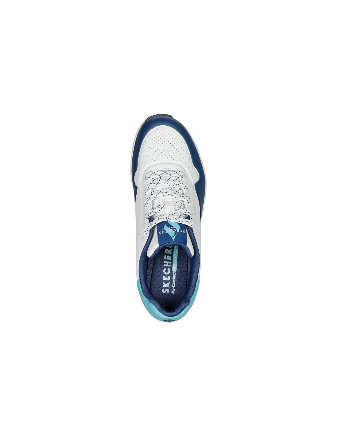 ZAPATILLAS SKECHERS UNO  POP COLOR FUN! BLANCO AZUL MUJER