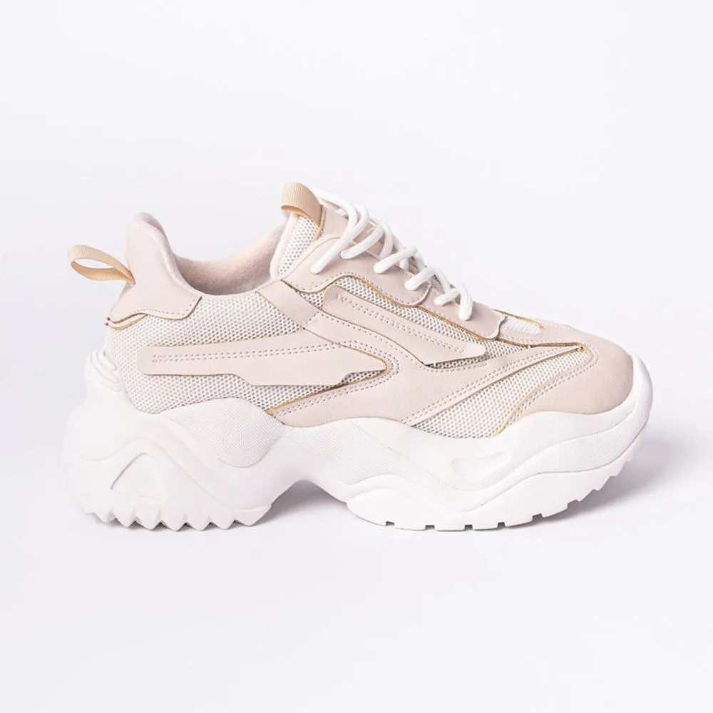 Zapatillas Urbanas Mujer Chunky Alessia Beige