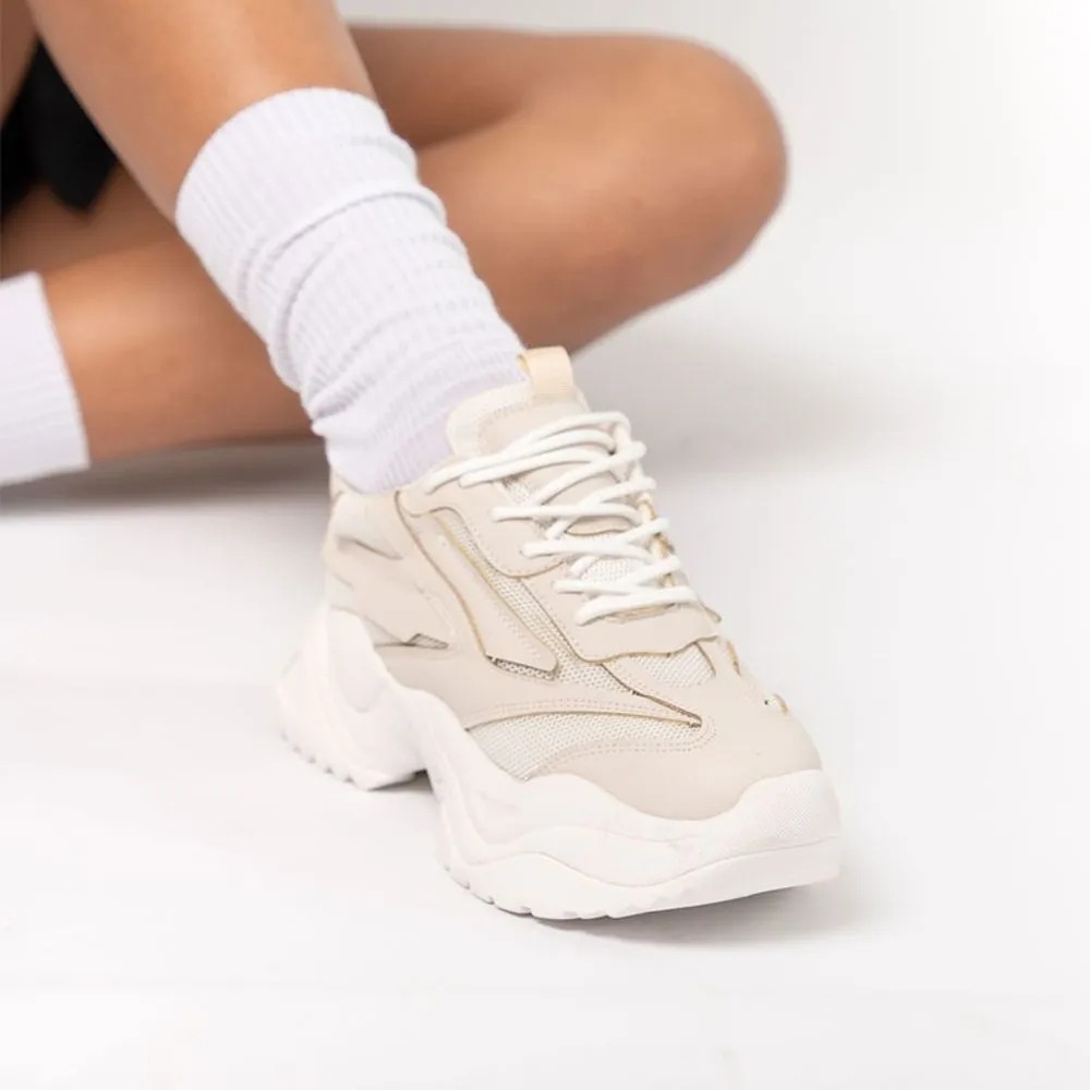 Zapatillas Urbanas Mujer Chunky Alessia Beige