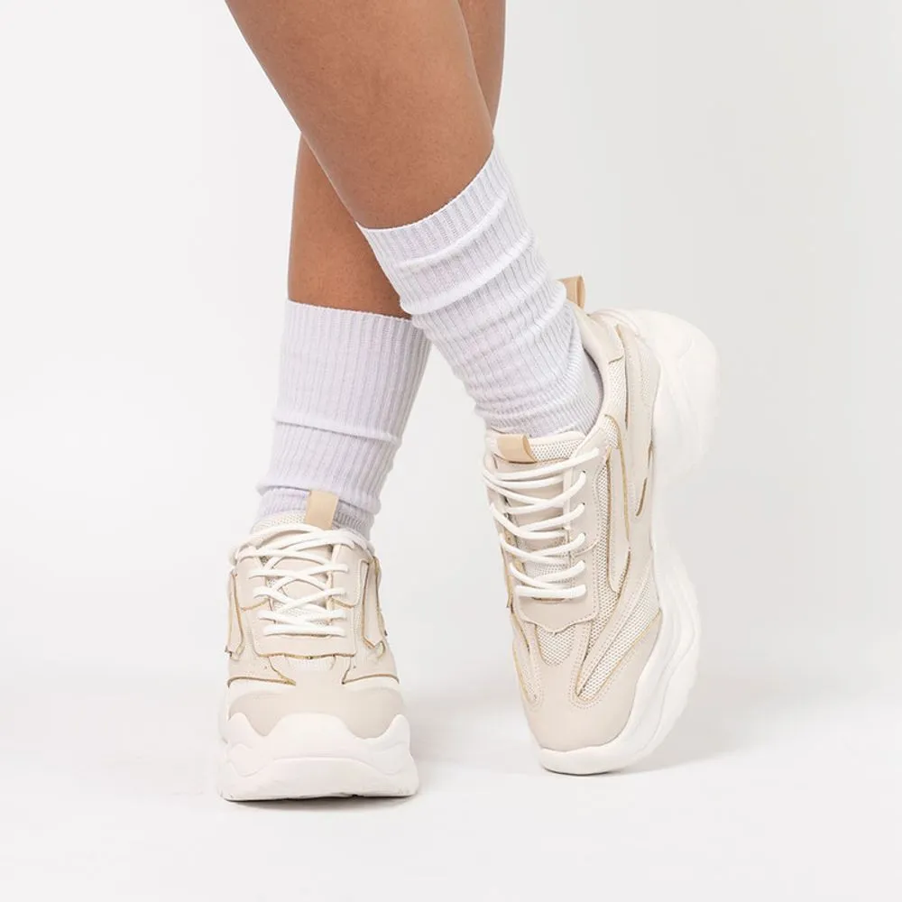 Zapatillas Urbanas Mujer Chunky Alessia Beige