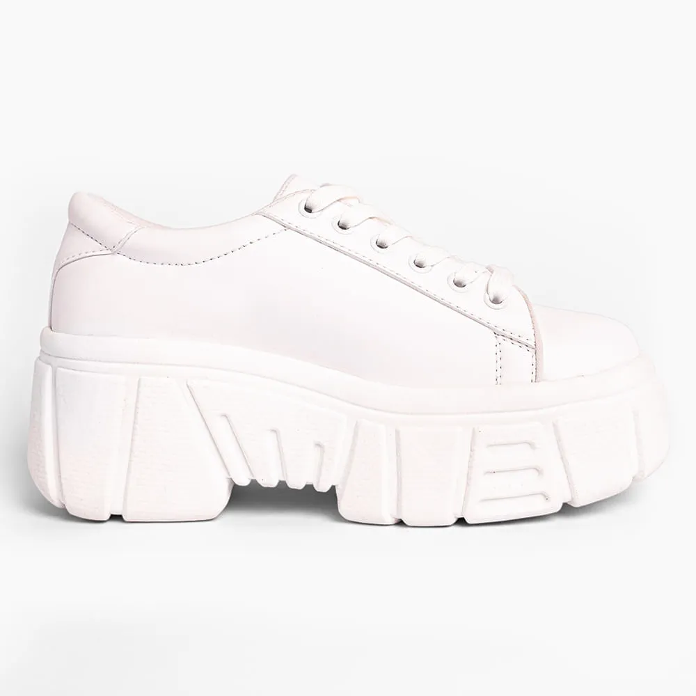 Zapatillas Urbanas Mujer Chunky  Basic Blanco