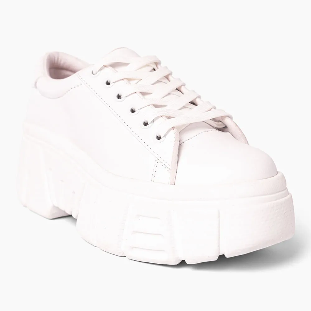 Zapatillas Urbanas Mujer Chunky  Basic Blanco