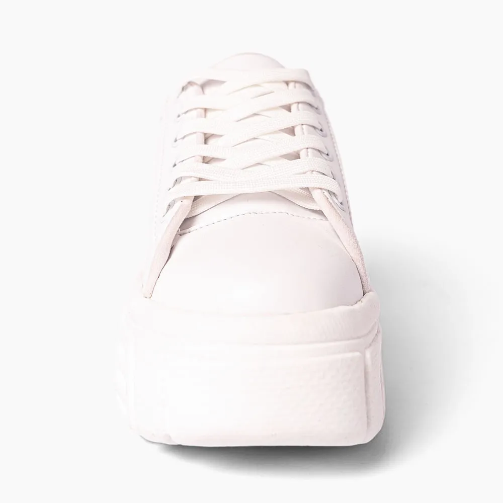 Zapatillas Urbanas Mujer Chunky  Basic Blanco