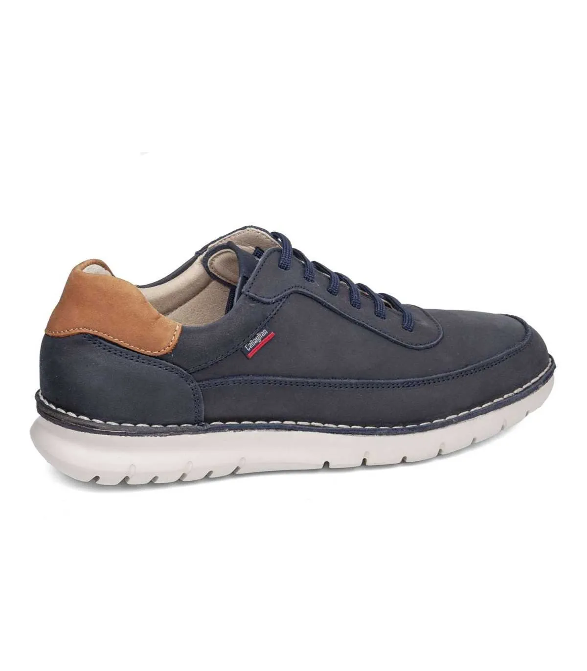 Zapato casual para hombre en piel de color azul