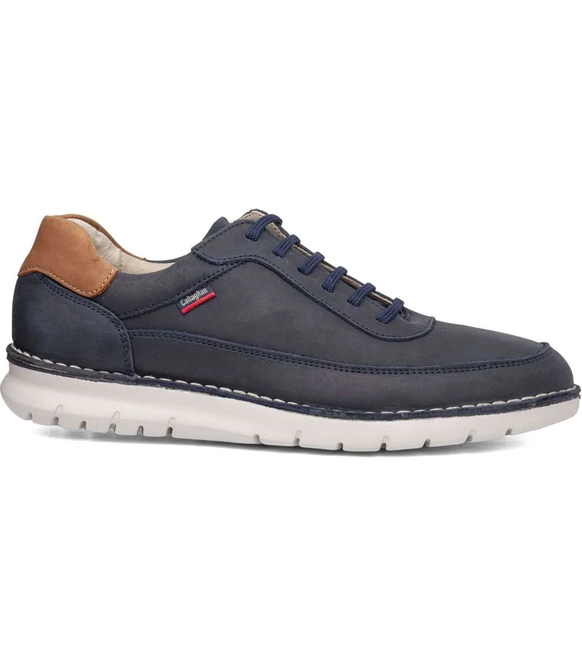 Zapato casual para hombre en piel de color azul