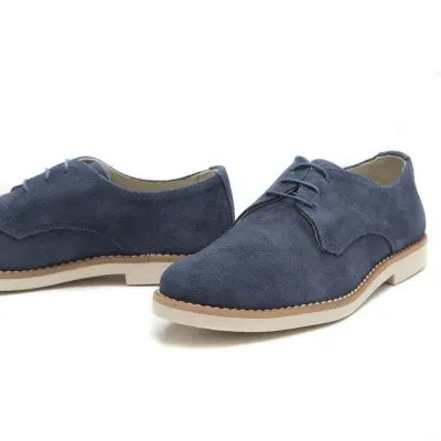 Zapato cordon serraje azul medio