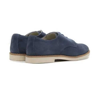 Zapato cordon serraje azul medio