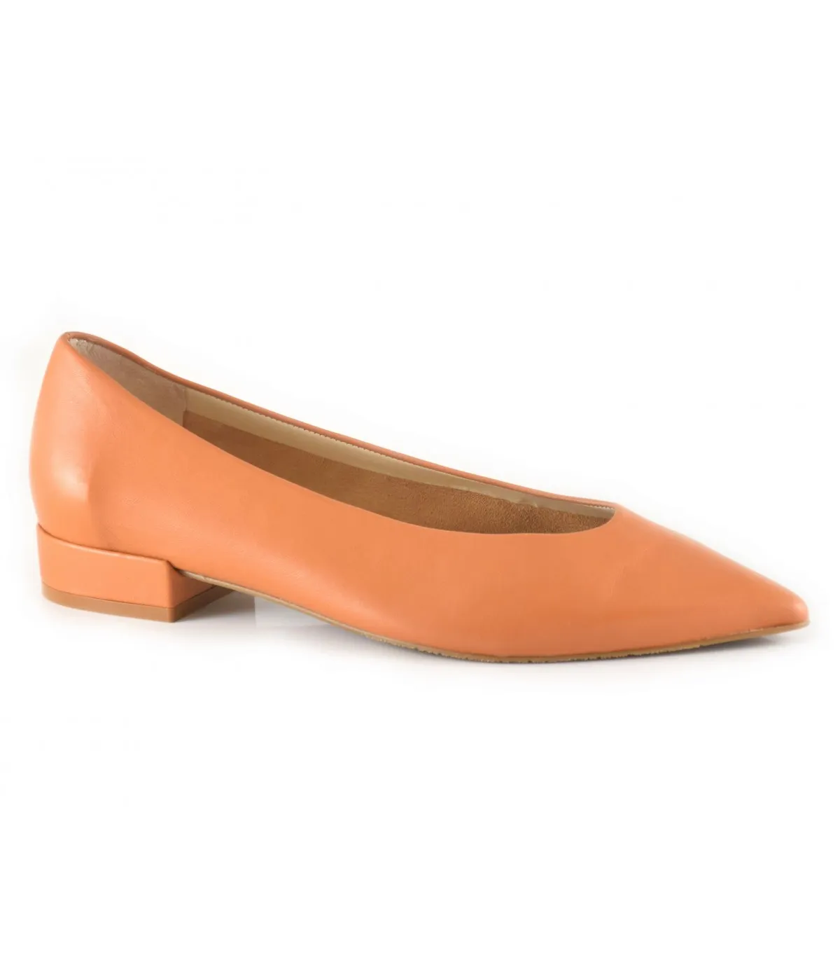 Zapato corte salón para mujer en color camel