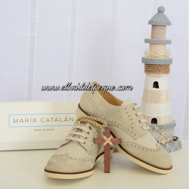 Zapato Niño Ante Reforzado Siberia Lino María Catalán