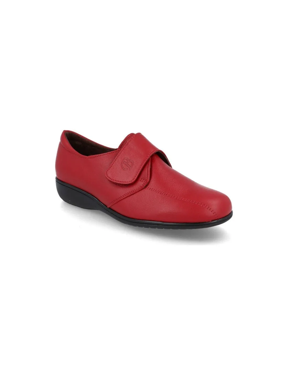 Zapatos confort velcro rojo