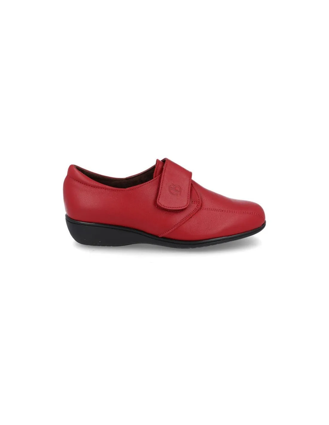Zapatos confort velcro rojo