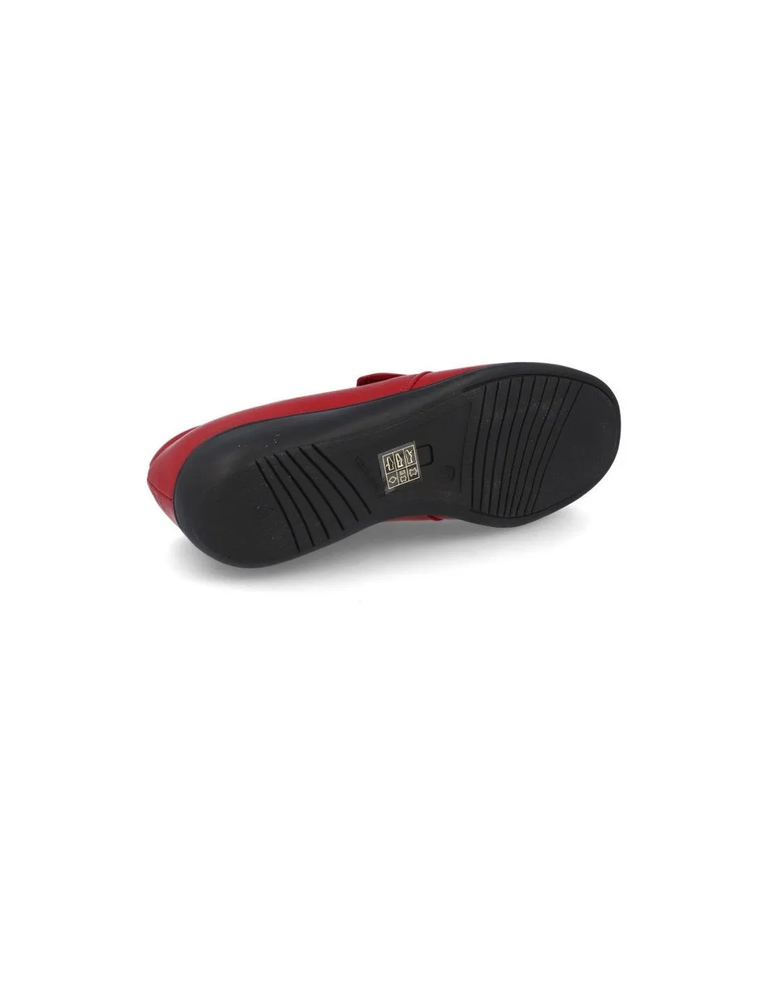 Zapatos confort velcro rojo