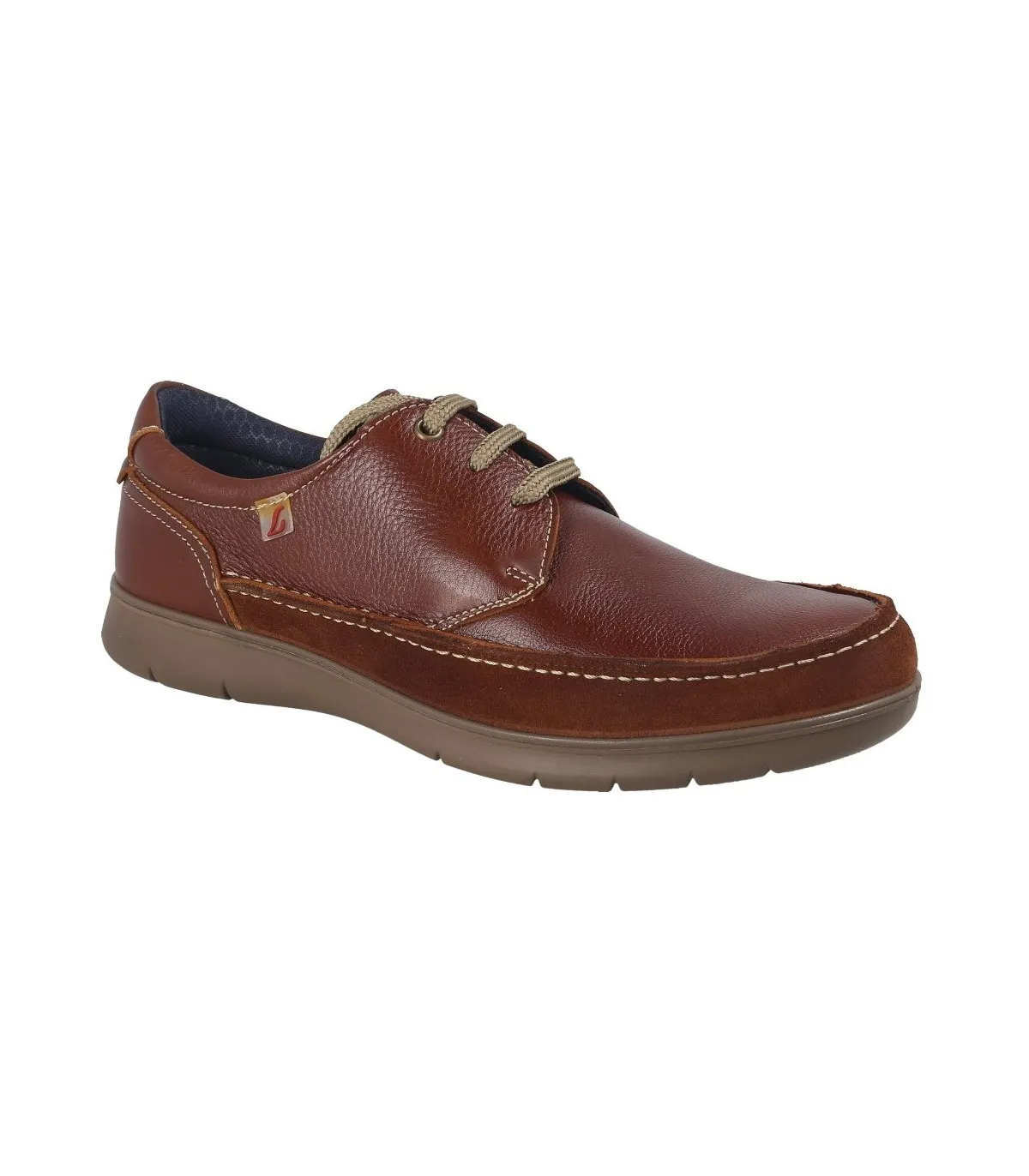 Zapatos de cordones para hombre en color coñac
