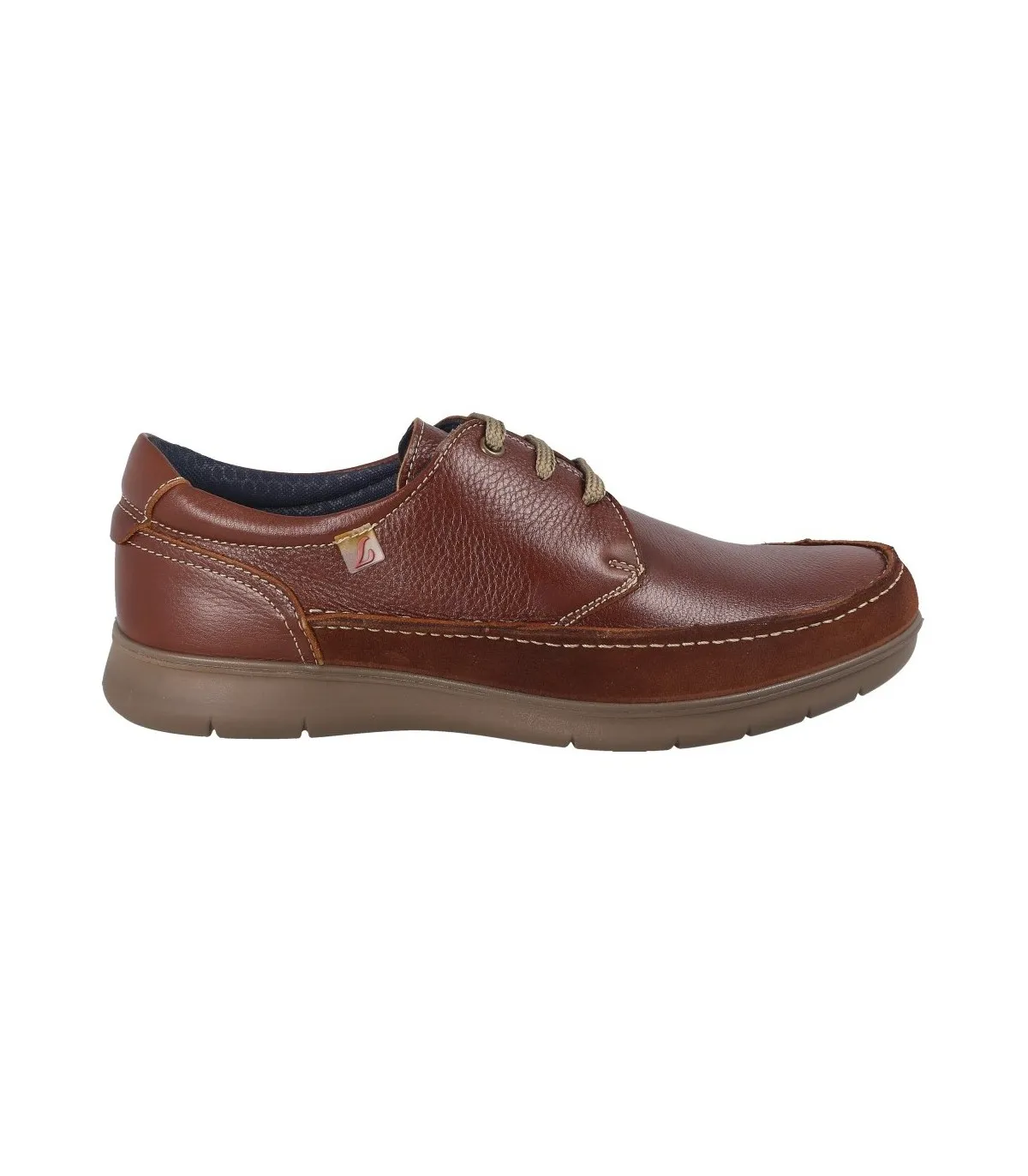 Zapatos de cordones para hombre en color coñac