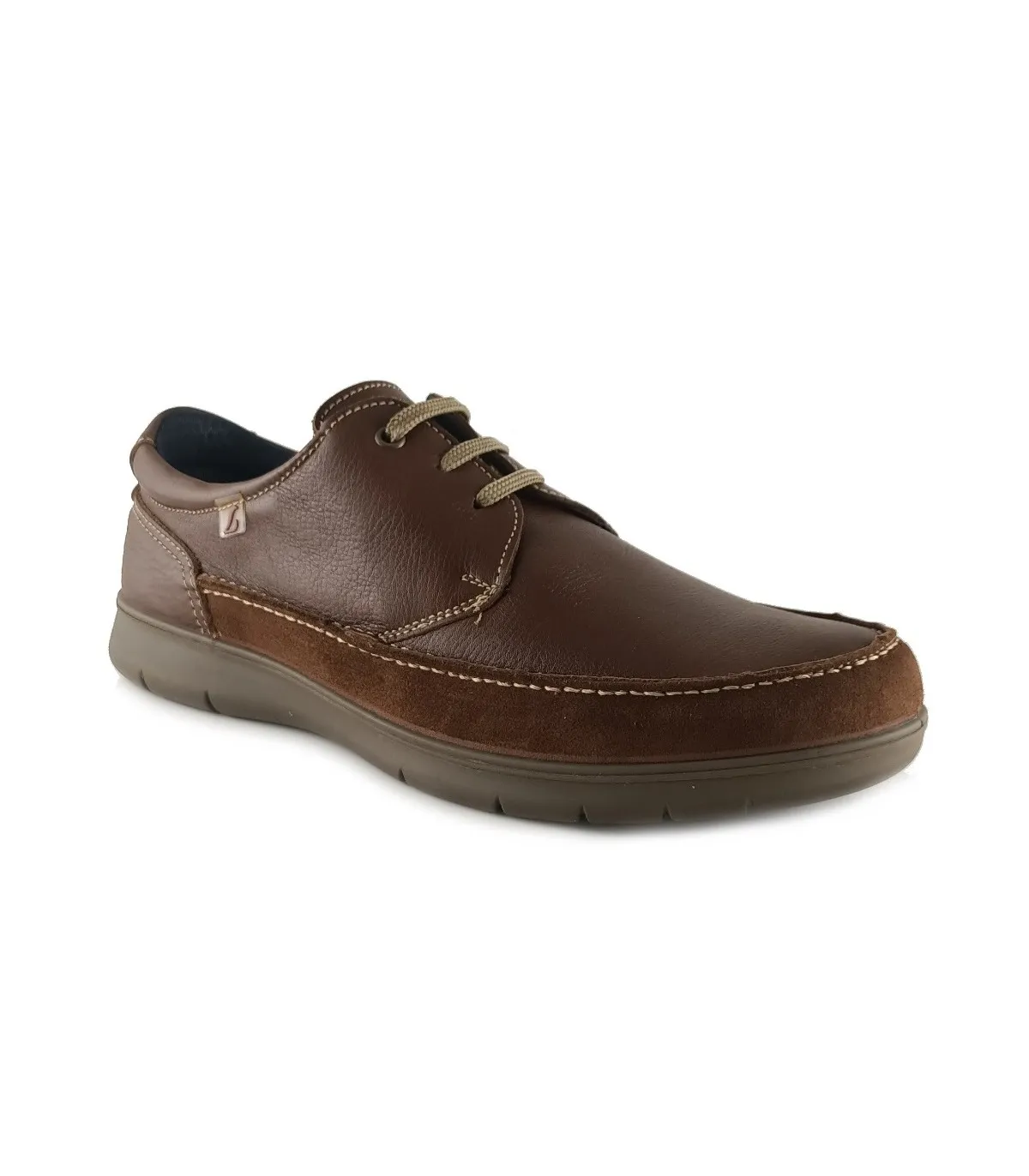 Zapatos de cordones para hombre en color coñac